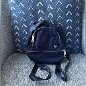 Lululemon City Adventurer Mini Backpack (3L) Navy Blue & Silver